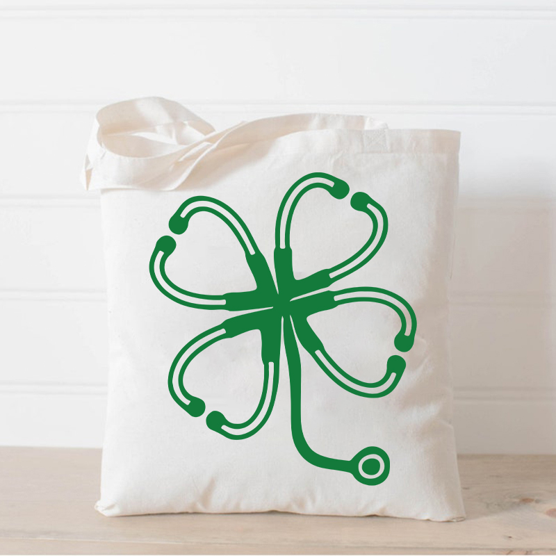 Clover Stethoscope Nurse Tote Bag