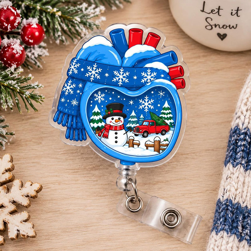 Cardiac Christmas Vibe Badge Reel