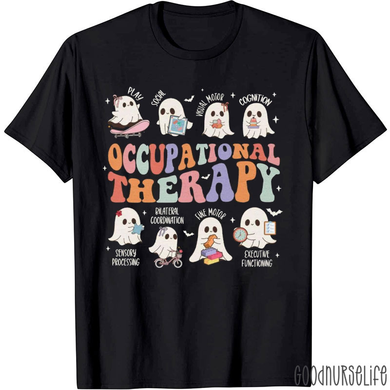 Halloween Cute Occupational Therapy Ghost T-Shirt