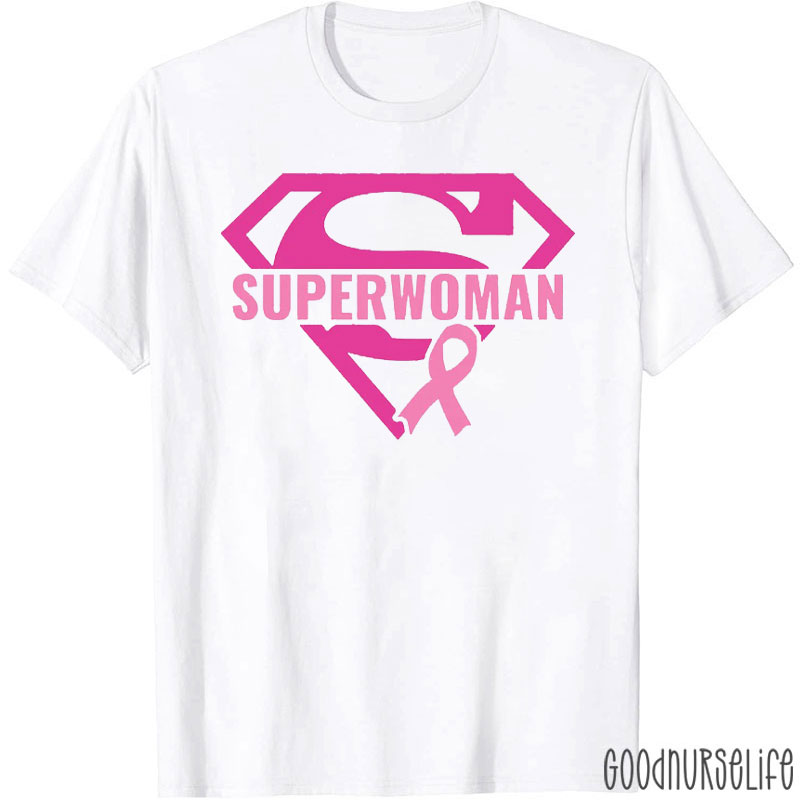 Superwoman Breast Cancer Awareness Nurse T-Shirt