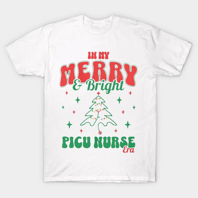 Personalized In My Merry And Bright  Era Nurse T-Shirt