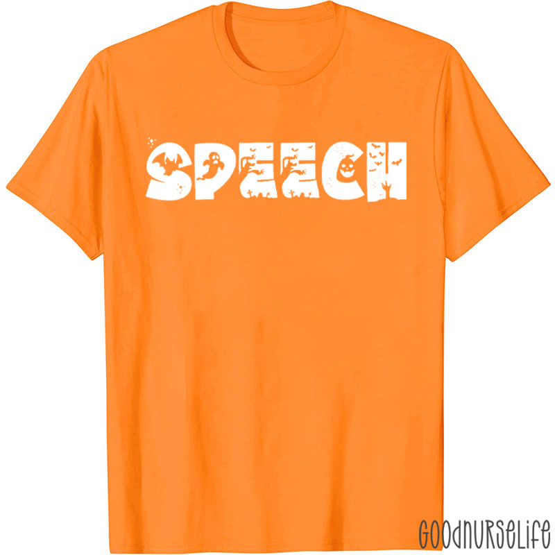 Halloween Speech Text Nurse T-Shirt
