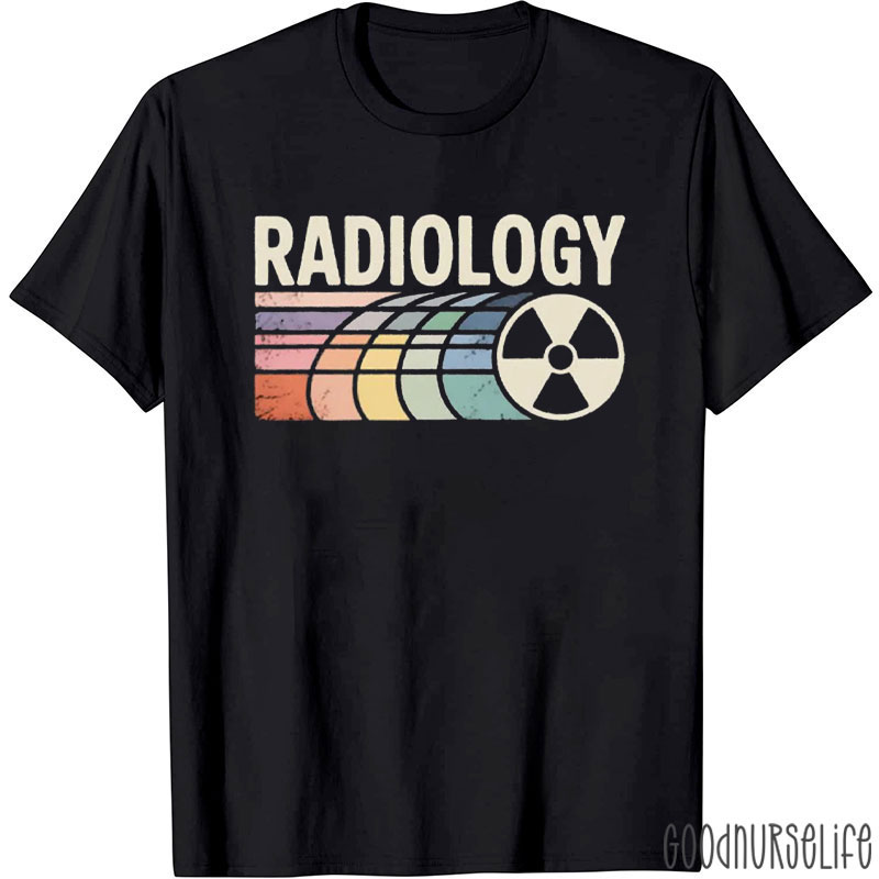 With Vintage Rainbow And Radiation T-Shirt