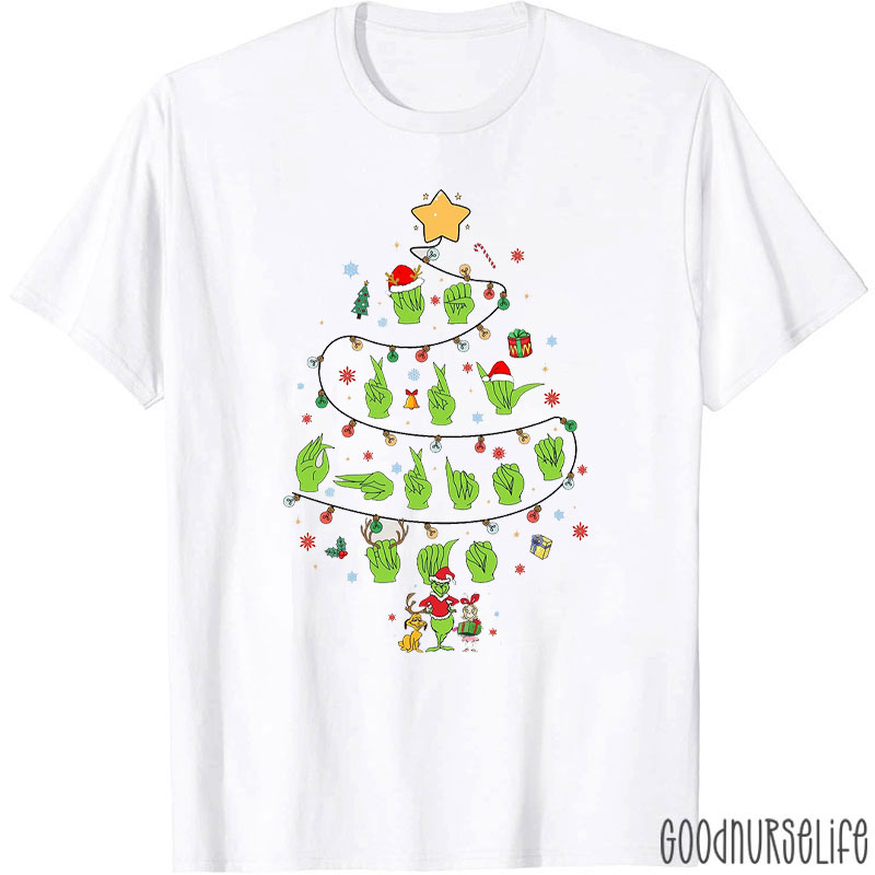 Sign Language Tree And Festive T-Shirt
