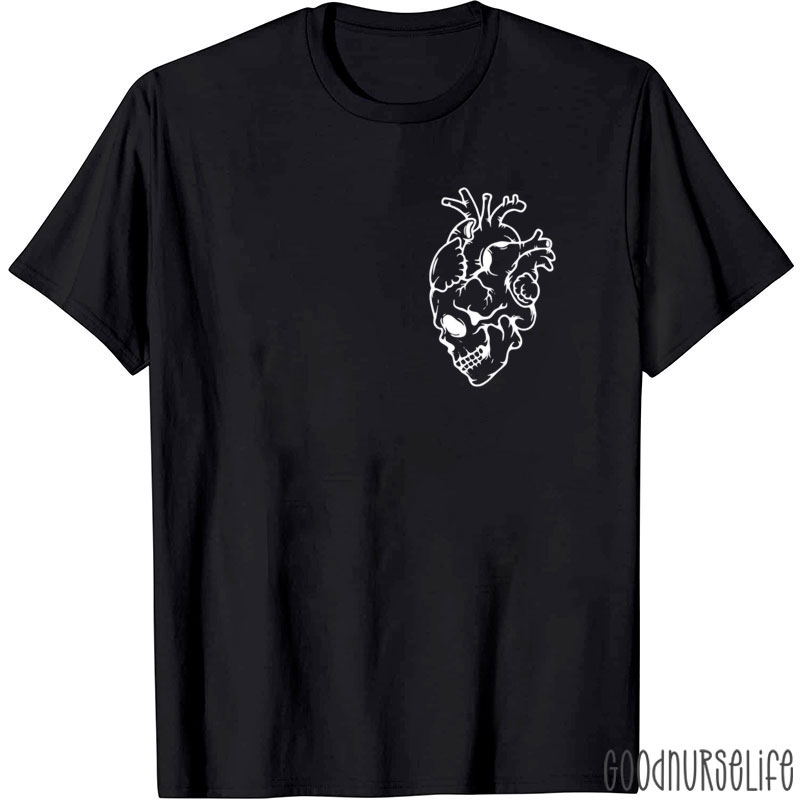 Anatomical Heart Skeleton Nurse T-Shirt