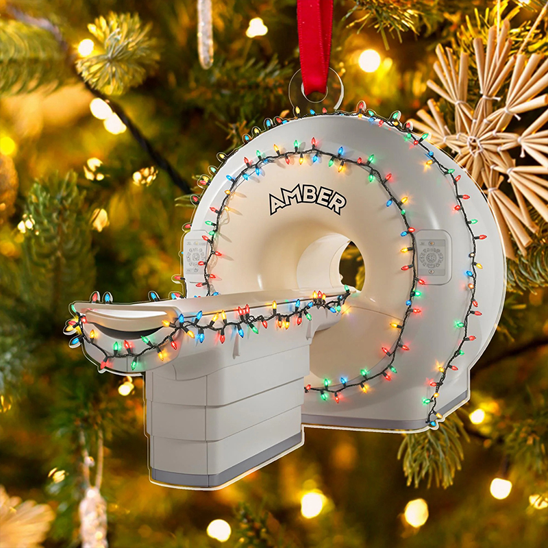 Personalized MRI Machine Acrylic Christmas Ornament