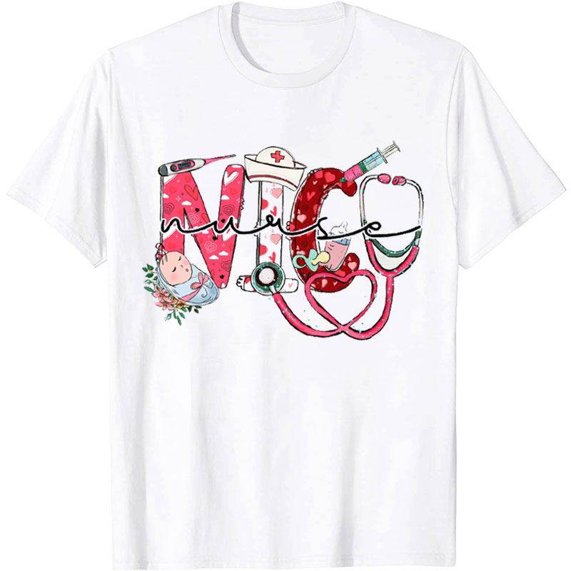 NICU Nurse Valentines Nurse T-Shirt