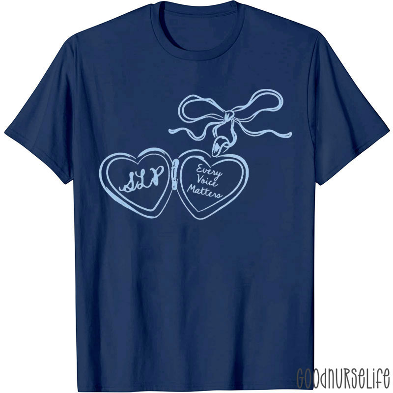 SLP Every Voice Matters Heart T-Shirt