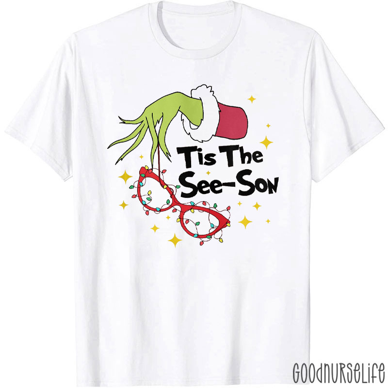 Tis The See-Son Glasses Lights T-Shirt