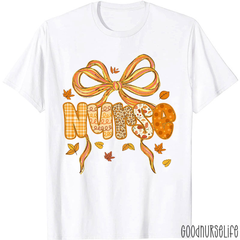 Fall Nurse Coquette Pumpkins Nurse T-Shirt