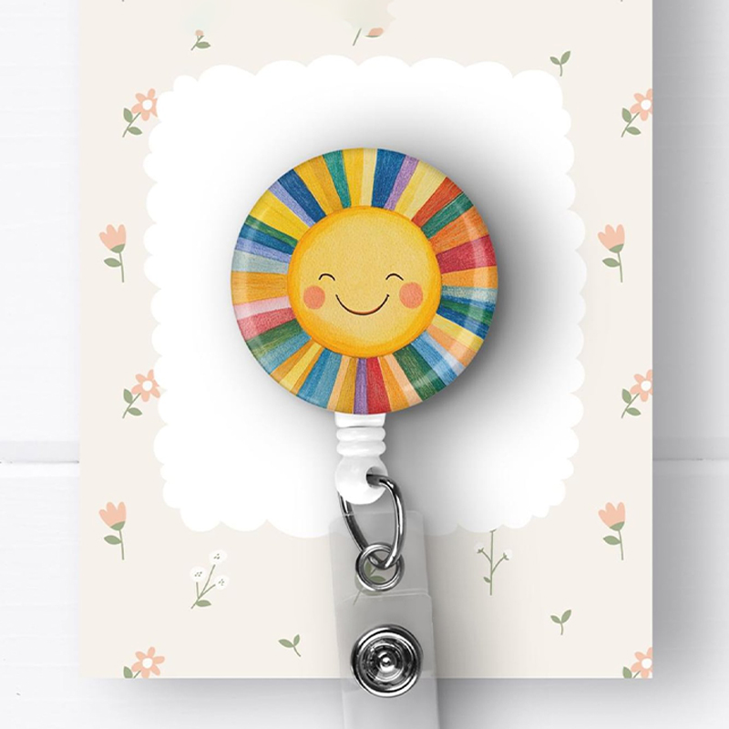 Rainbow Sun Badge Reel