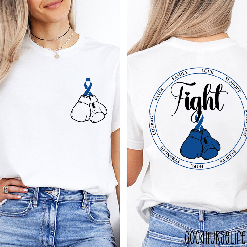 Family Love Support Awareness Two Sided T-Shirt