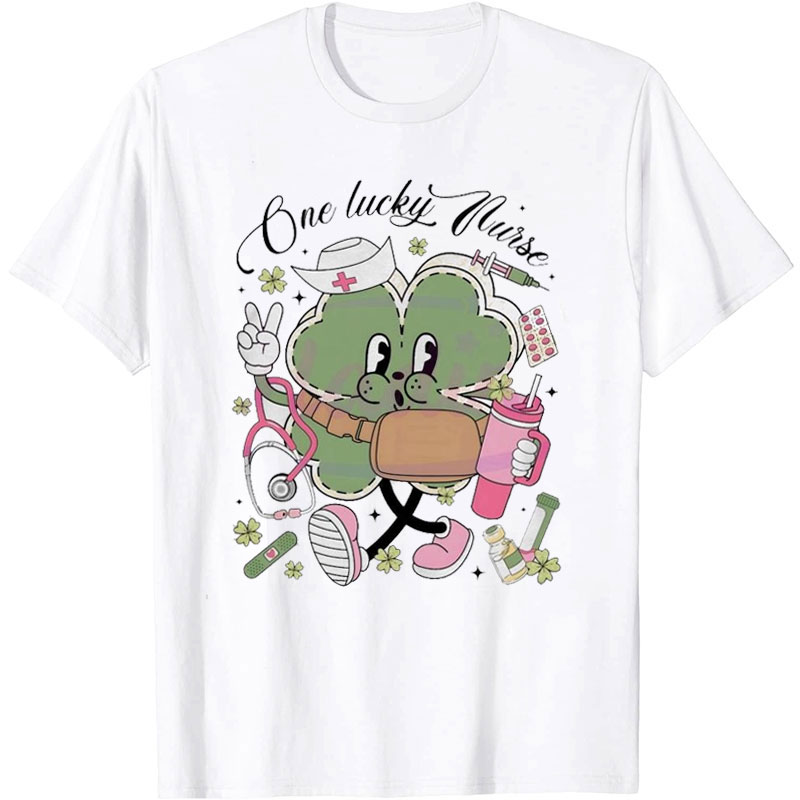 Four Leaf Clover One Lucky Nurse T-Shirt