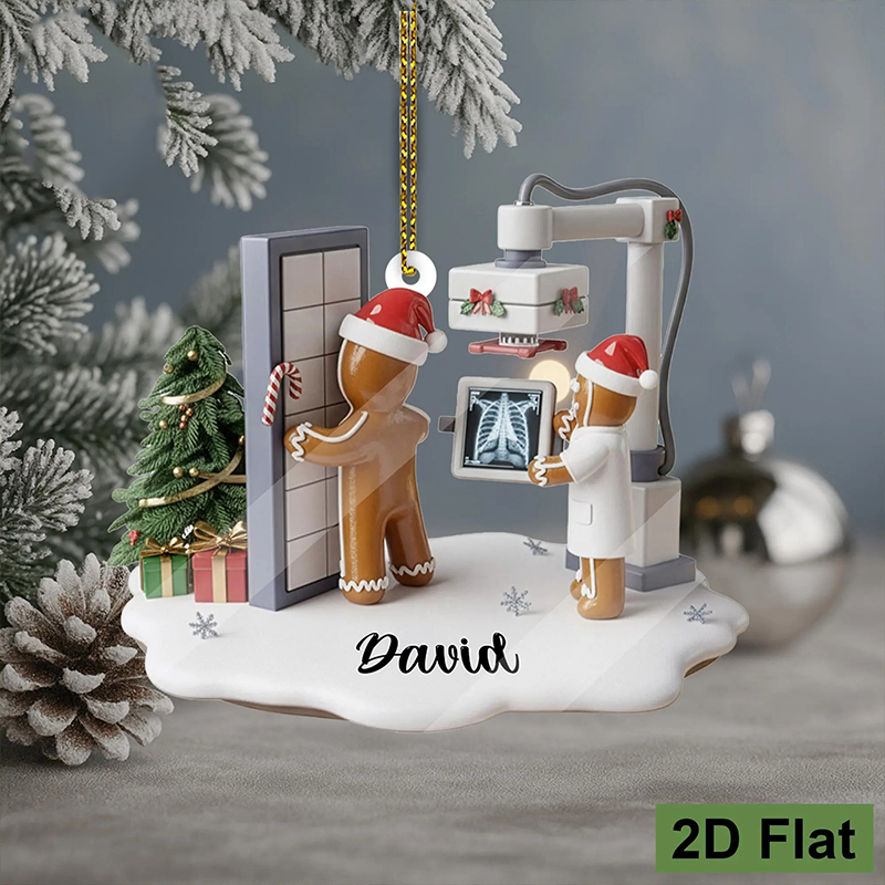 Personalized Rad Tech X-Ray Acrylic Christmas Ornament