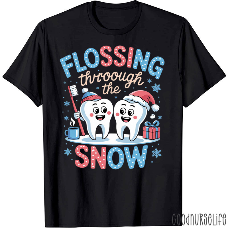 Flossing Through The Snow T-shirt