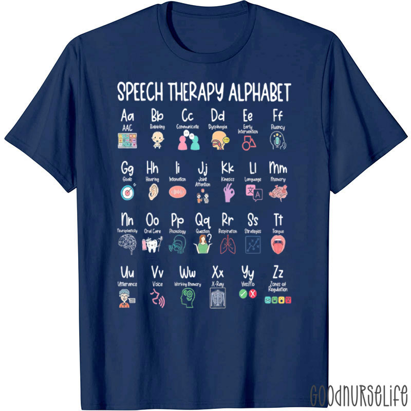 Speech Therapy Alphabet ABCs Speech Language Pathologist T-Shirt
