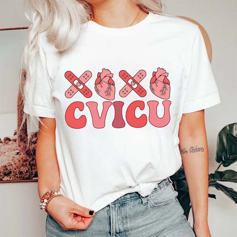 CVICU Valentine's Day Nurse T-Shirt