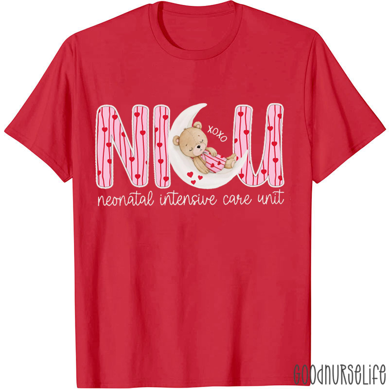 Cute Beer XOXO Neonatal Intensive Care Unit Nurse T-shirt