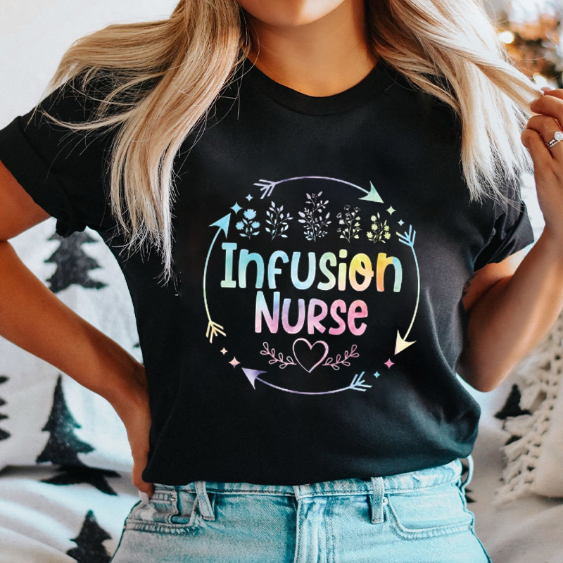 Wild Flowers Infusion Nurse T-Shirt