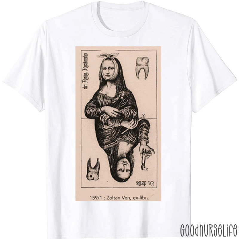 Monalisa Playing Card Dental T-Shirt