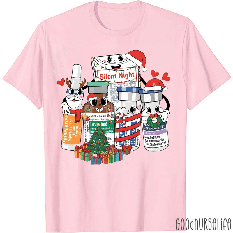 Silent Night Medical Christmas T-Shirt