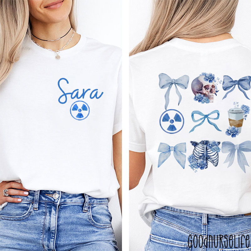 Personalized Name Radiologic Technologist Bow Tie Two Sided T-Shirt