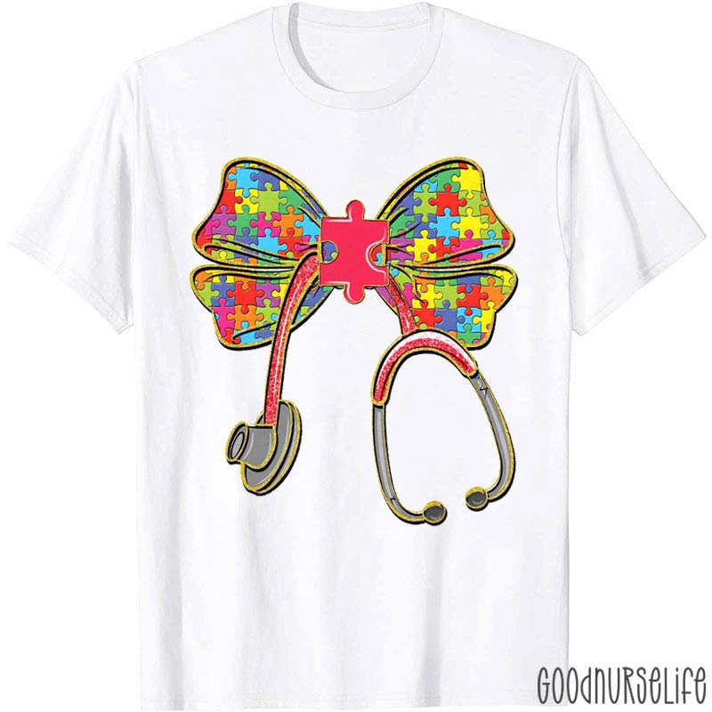 Autism Awareness Coquette Nurse T-Shirt