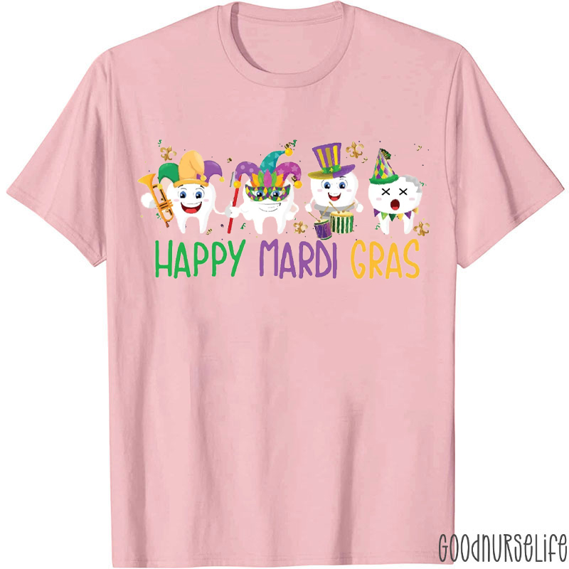 Happy Mardi Gras Dentist T-shirt