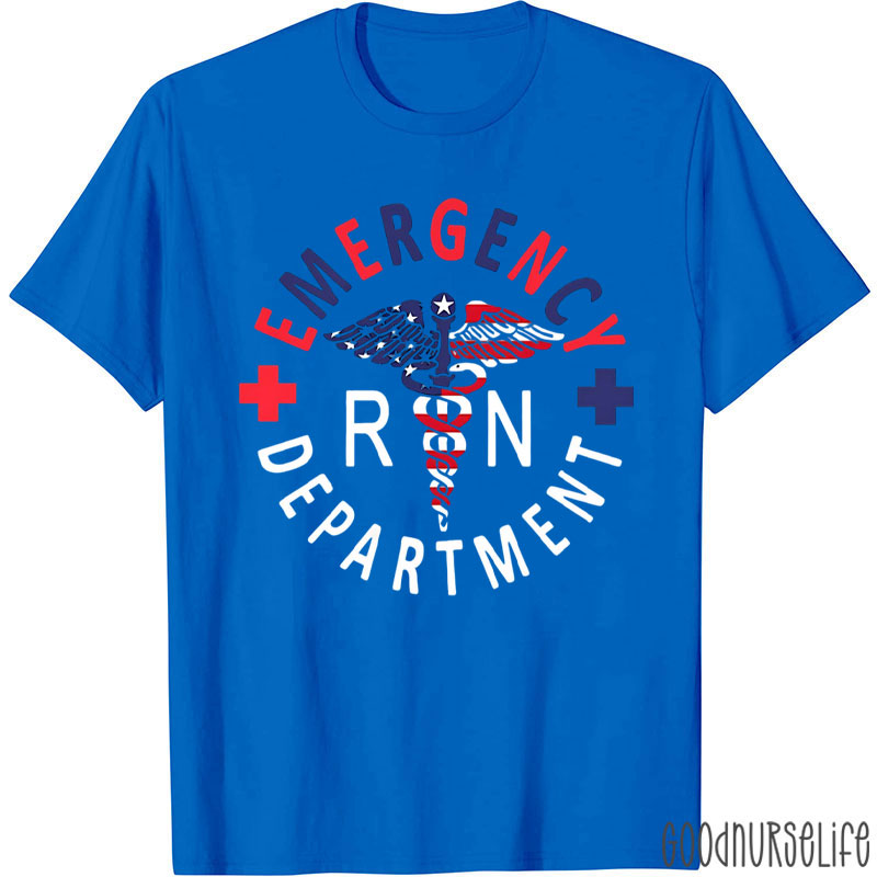 Emergency Department 4th Of July USA Emergency Room Nurse T-Shirt