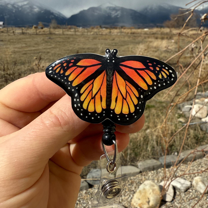 Monarch Butterfly Badge Reel
