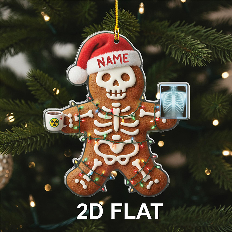 Personalized Gingerbread XRay Tech Acrylic Christmas Ornament