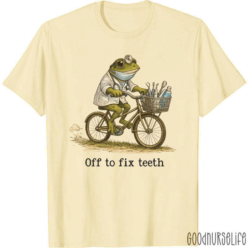 Off To Fix Teeth Frog T-shirt