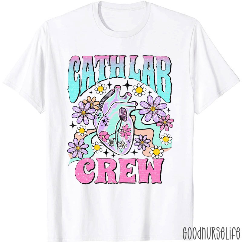 Funny Cathlab Crew Flower T-Shirt