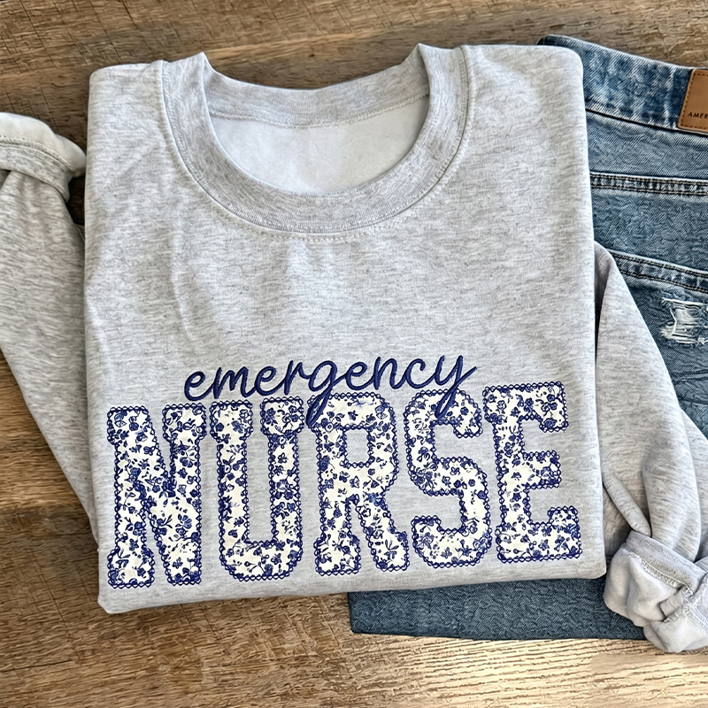 Embroidered Patch Emergency Department Sweatshirt