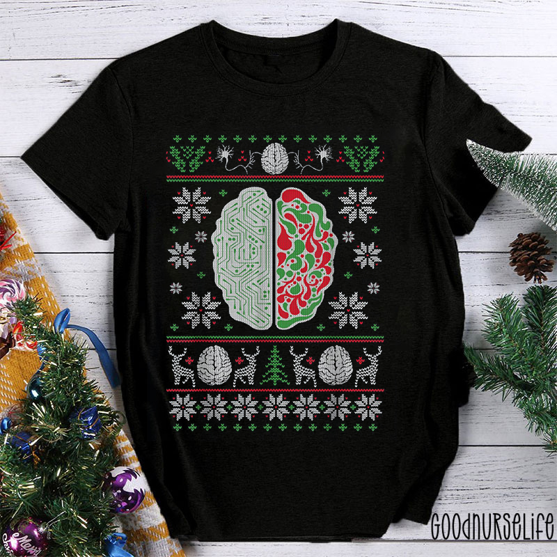 Have Yourself A Brainy Christmas And A Neuro Nurse T-shirt