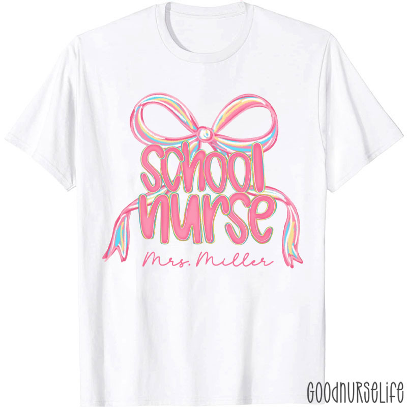 Personalized Name School Nurse T-Shirt