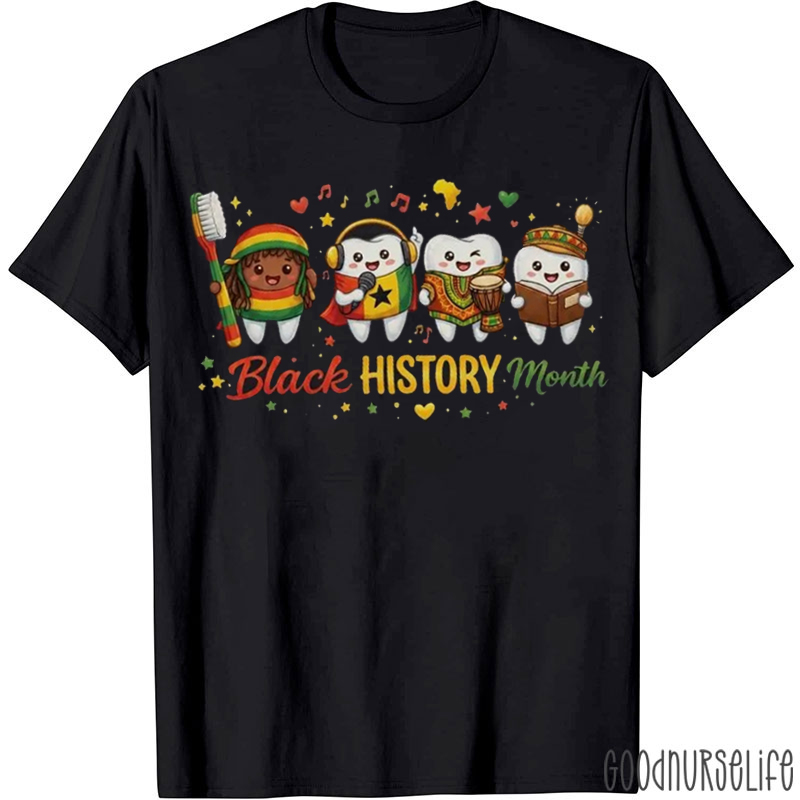 Teeth African American Black History Month T-shirt