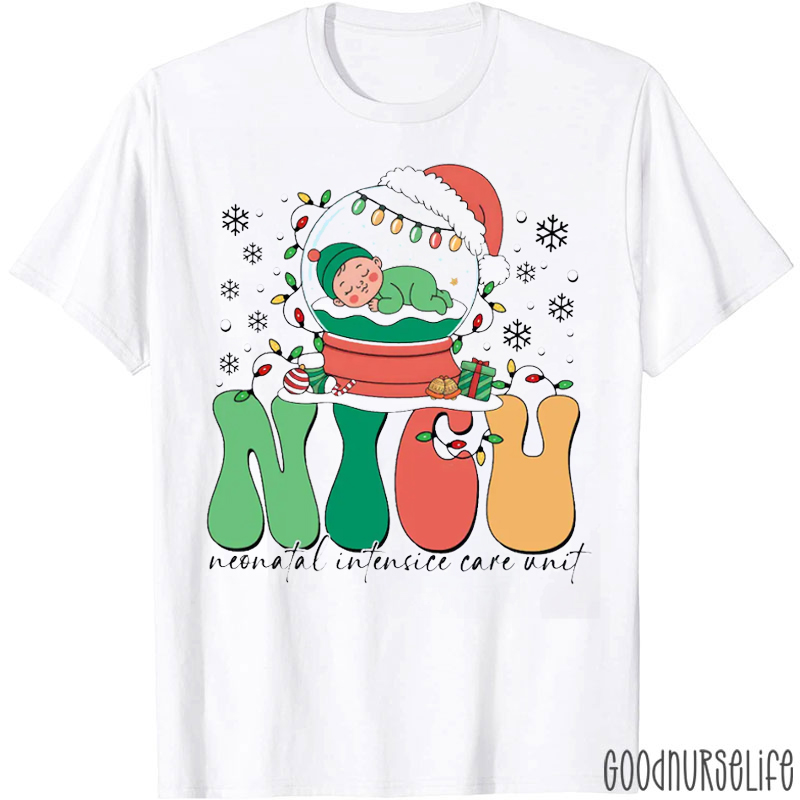 Holiday Season Neonatal Intensive Care Unit Nurse T-Shirt