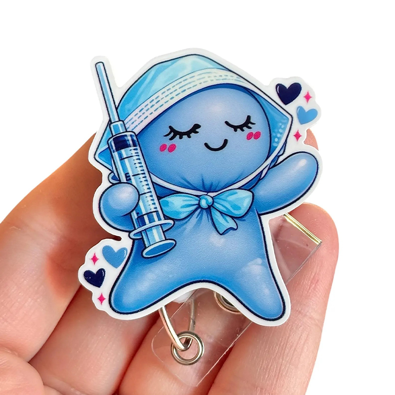 Needle Balloon Glove Nurse Badge Reel