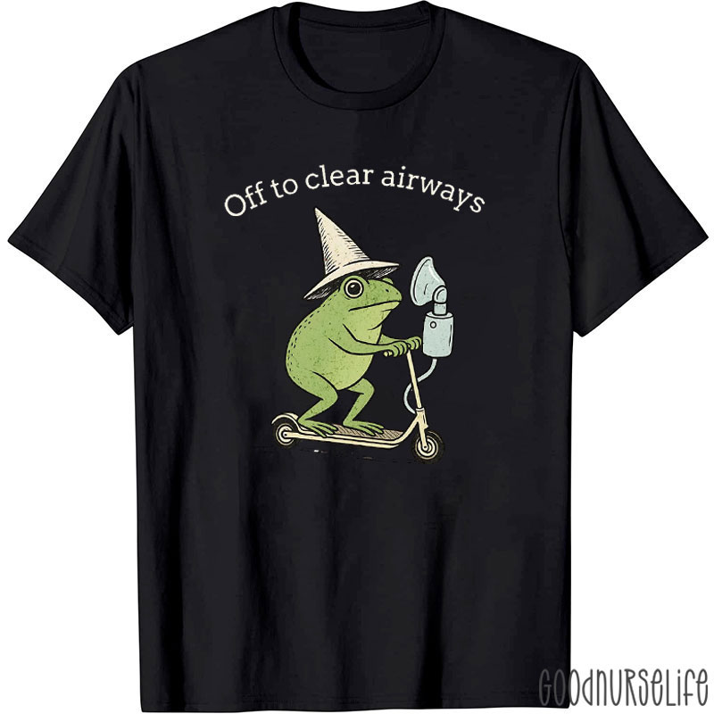 Off To Clear Airways Frog T-shirt
