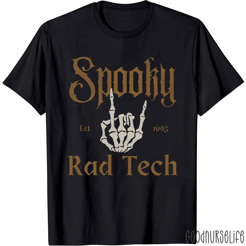 Skeletal Hand Spooky Rad Tech T-Shirt