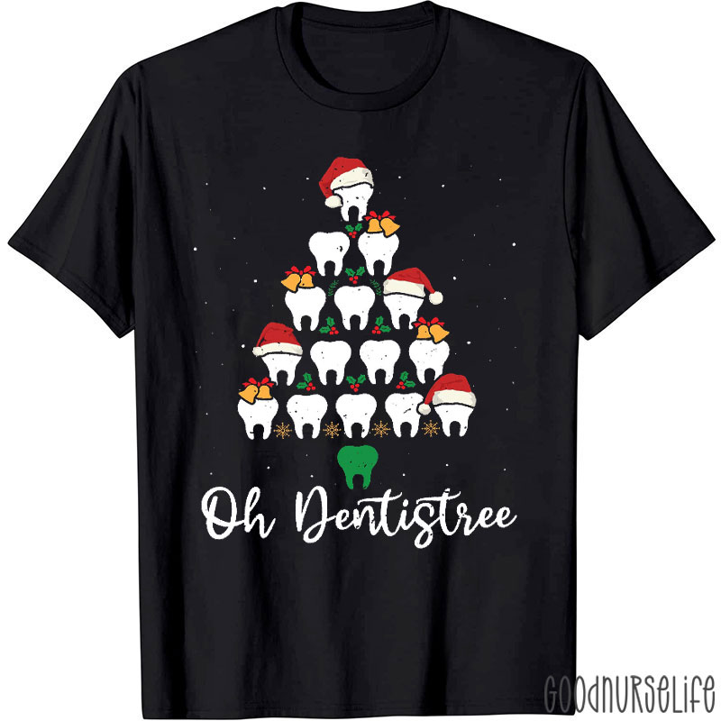 Oh Dentistree Tooth Christmas Tree T-Shirt