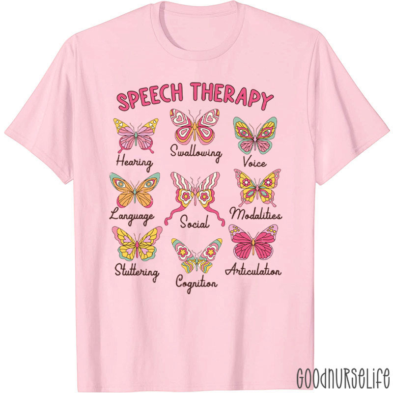 Speech Therapy Butterfly SLP T-Shirt