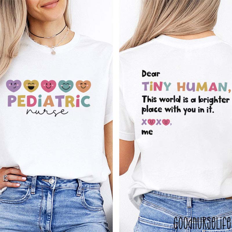 This World Is A Brighter Place With You In It Nurse Two Sided T-Shirt