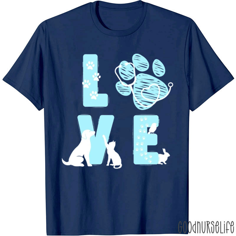 Vet Med Love Animals T-Shirt
