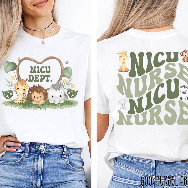 NICU Dept Nurse Two Sided T-Shirt