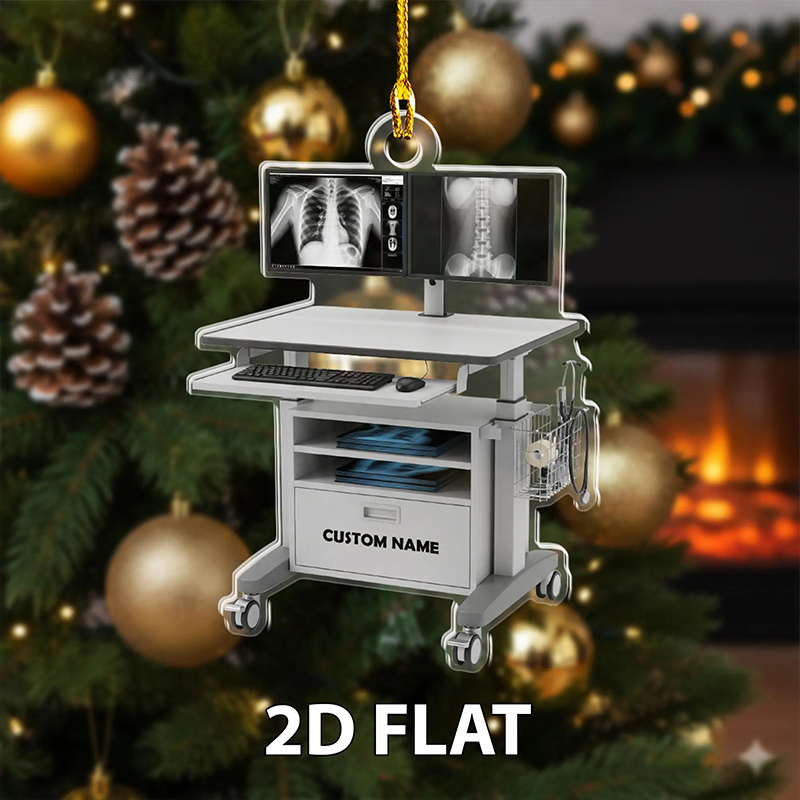 Personalized Machine Radiology Christmas Tree Acrylic Christmas Ornament