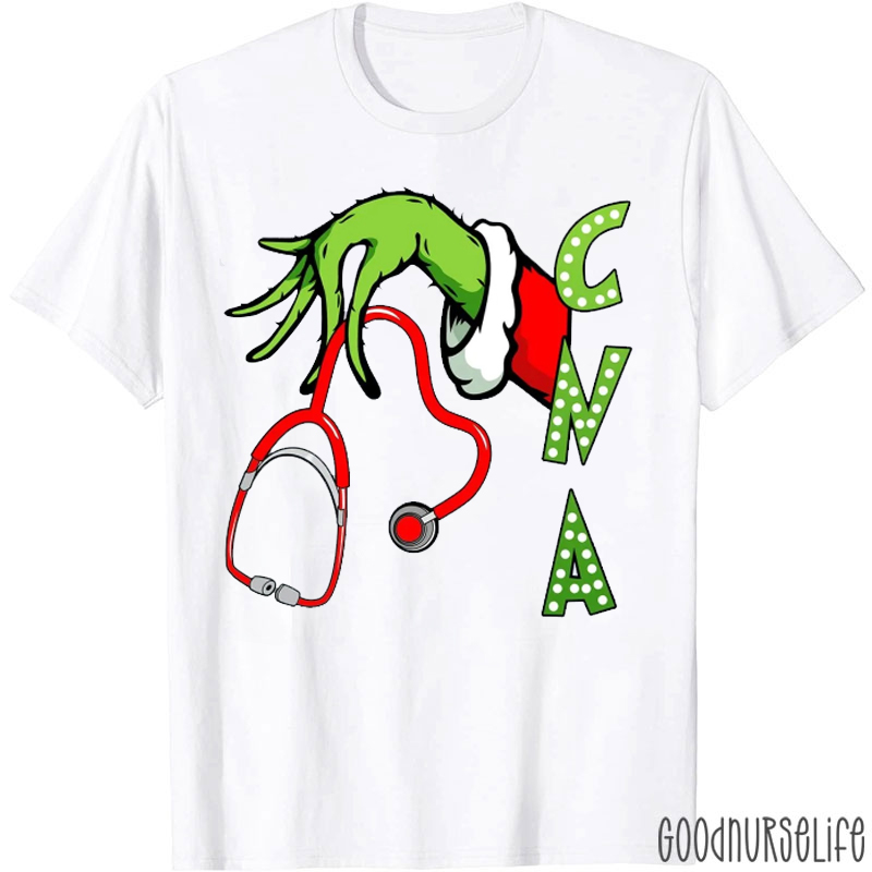 Personalized Job Title Hand Holding Stethoscope Nurse T-Shirt