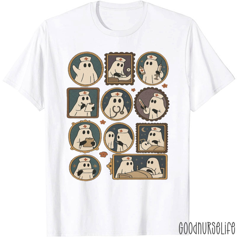 Spooky Night Shift Nurse Life Nurse T-Shirt
