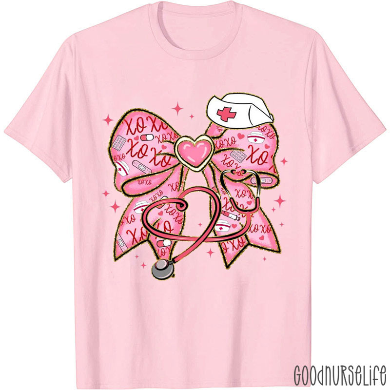 XOXO Bowknot Nurse T-Shirt